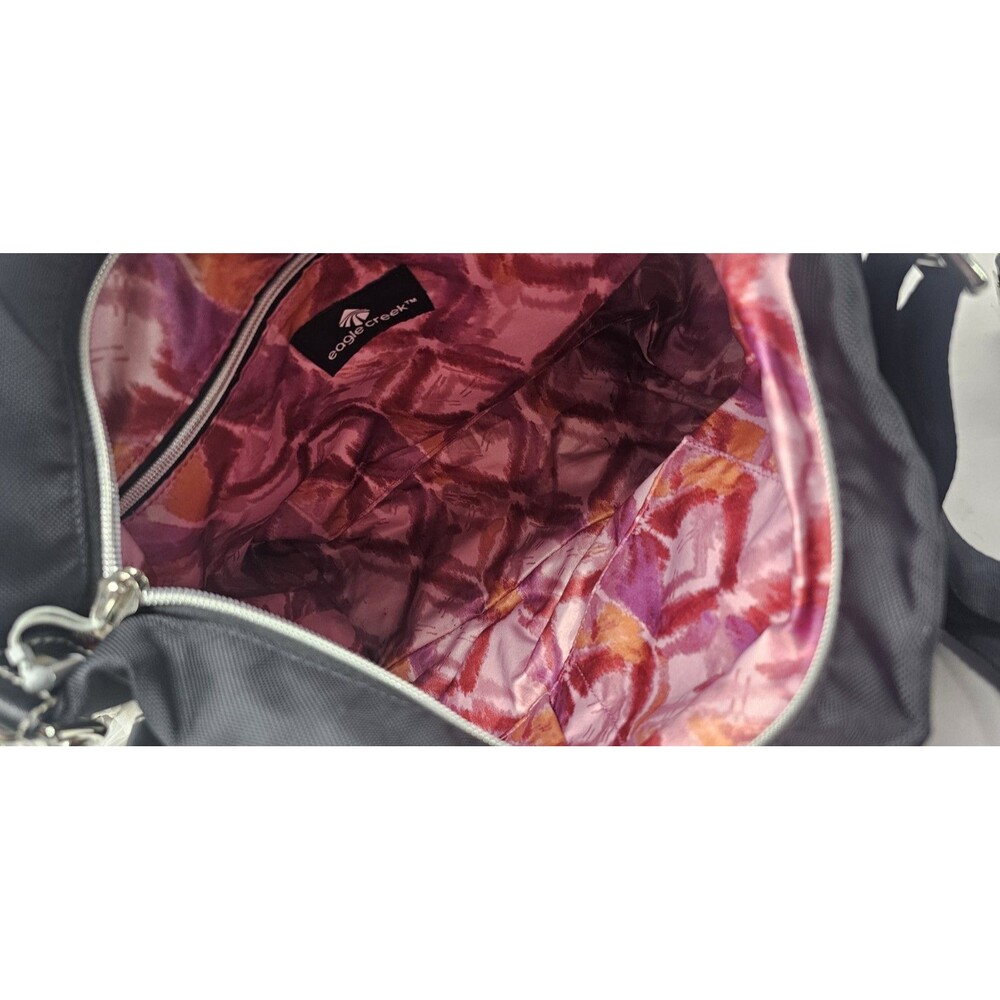 Eagle Creek Kensley Black Crossbody Shoulder Bag Floral Interior - Picture 13 of 16